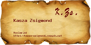 Kasza Zsigmond névjegykártya
